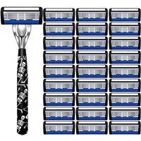 Handle Profession 6-Layers Blade System Man Manual Shaving Razor with Storage Box Easy to Clean Suitable for Travel Carry