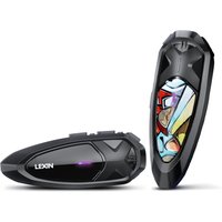 Lexin GTX interphone Bluetooth pour casque de moto casque Support interphone et écouter de la musique à une fois10 coureurs 2000m