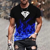 Marvel Men's Fashion T-shirt Classic Hero Graphic Print Summer Short Sleeve Multi Color Versatile Skin friendly Comfort