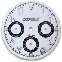 29.5mm S Logo DTN Arab Panda Dial Fit VK63 Movement Green Luminous High-Quality Dial Watch Modification Accessories