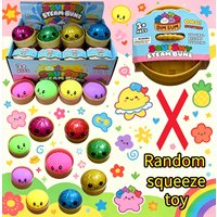 Blind Box Colorful Multicolor Happy Face Bun Soft Squeeze Toy Food Shape Stress Relief Steamed Bun with Steamer for Kids Adults