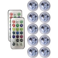Underwater RGB Submersible Lights Wireless LED Car Interior Ambient Light Remote Control Decor Auto Roof Foot Atmosphere Lamp
