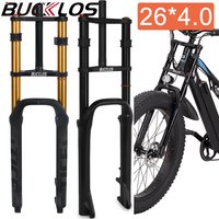 BUCKLOS 26*4.0 Snow Bike Fork Air Suspension Bicycle Fat Fork 4.0 Tire 9*135mm Mountain Bike Forks Beach E-Bike Forks
