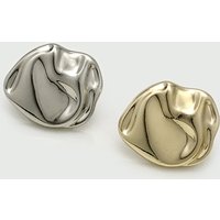 10pcs Irregularly Shaped Buttons Beautiful Gold/Silver Color Metal Shank Buttons Clothing Sewing Accessories