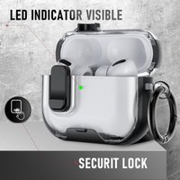 for AirPods 3 Pro 3 Case Security Lock Phone Stand Cover Full Body Shockproof Soft TPU Shell for Airpods Pro 3 with Cleaner Kit
