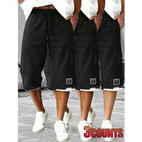 Summer Clothes Men Shorts 3-Pack Men's Casual Cropped Pants With Drawstring Elastic Waist Outdoor Sports Running Y2k Man Clothes