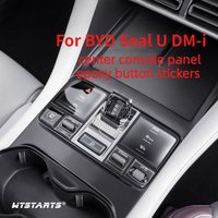 For BYD Seal U DM-i 2023-2025 Center Console Panel Sticker, Car Interior Dashboard Gear Shift Button Cover Trim Accessories