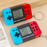 1/2PCS Handheld Electronic game console handheld toy classic nostalgic Tetris game keychain small pendant