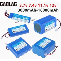 3.7V 7.4V 11.1V 12V 18650 6000mAh with wires Lithium ion rechargeable battery with PCB for Bluetooth Speaker Solar headlights