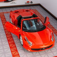 Bburago 1:24 Ferrari 458 Spider convertible supercar car model doors on both sides that can be opened fine workmanship
