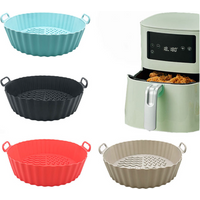 Kitchen Gadgets Round Air Fryer Silicone Liner 6.8 Inch for 5 To 8 Quarts Non stick Reusable Easy To Clean Kitchen Accessories