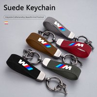 1PC Suede Car Logo Keyring Keychain Key Chain Pendant For BMW M 1 2 3 4 5 7 Series X1 X3 X4 X5 X6 X7 F10 F30 E46 E60 Accessories