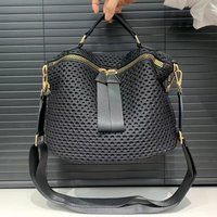 Women's Fashion Mesh Lightweight Shoulder Bag Daily Use Portable Wide Shoulder Strap Multifunctional Crossbody Handbag