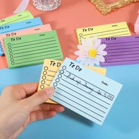 50sheets/1set Memo Pads Kawaii Solid To Do List Tearable Message Notes Daily Planner Sticky Notes Korean Stationery Writing Pads
