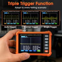 2.8" Mini Handheld Digital Oscilloscope Portable Signal Tester Auto Measurement ±400V Voltage Test Tool for Electronic Repair