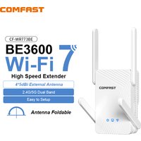 COMFAST 3570Mbps WiFi 7 Wifi Repeater dual band 2.4GHz/5.8GHz 4 high-gain antennas signal extender Wireless Signal Booster