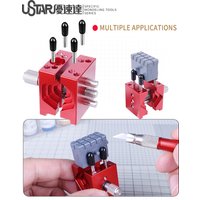 USTAR 3rd Gen Mini Alloy Handheld Vise with Fixed Bracket for Gundam Mecha Mini Soldier Model Painting Assembly Clamping Tool