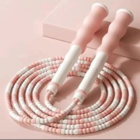 2.8M Skill Jump Rope Bamboo PVC Beginner Adult Child Soft Beaded No Tangle Segmented Home Fitness Gym Skipping Cable Workout