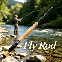 New 9/10# Carbon Telescopic Fly Rod for Saltwater Shallow Beach Portable Fishing Pole for Big Fish Backpack Fly Fishing Tackle