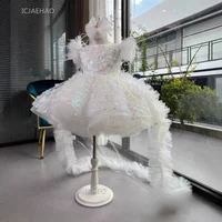 Party Dress Clothes Kids Girls Birthday Princess Dresses Children Glitter Tulle Costume Pageant Piano Performance Outfit Eids
