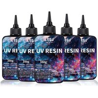 100g UV resin transparent hard upgraded version, crystal clear epoxy resin premix, UV curing resin for handmade jewelry making