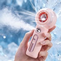 Handheld Misting Fan Portable Powerful Turbo Personal Mister Fans Water Spray Mist Hand Fan for Travel Outdoors Beach Vacation