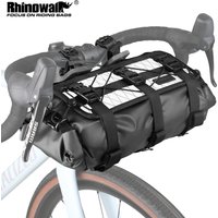 Rhinowalk Bicycle Handlebar Bag 8L-13L Waterproof Bike Front Tube Cycling Removable Dry Bag Mounts Set Fit Mtb Road Gravel Bike