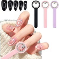Circle Hollow Ring Cat Eye Magnet Stick Black, Purple, Pink Strong Magnetic Manicure Tool For UV Gel Polish Professional Nail