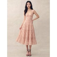 High-End Summer Print Long Strapless Dress Elegant Ladylike A-Line Silhouette Comfortable Breathable Skin-Friendly Polyester ...