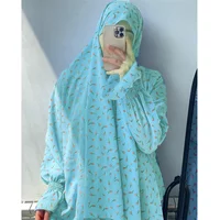 Prayer Dress Women Ramadan Islamic Clothing Formal Print Muslim Garment Hooded Dubai Turkey Namaz Long Jurken Abaya Hijab Gown