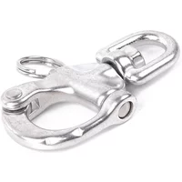 Silver Swivel Snap Shackle Yacht 316 Stainless Steel Accessory Bail Hardware High Hardness Hook Pratical Useful