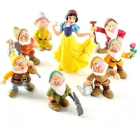 New Disney Princess Q Vesion Snow White and The Seven Dwarfs Figure Toy Model Dolls Gift for Children Hot Fashion Decor
