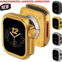 Metal Case for Apple Watch 49mm 46mm 42mm 44 45 Protector Case Aluminum Cover Bumper Frame for IWatch Series 10 Change To Ultra