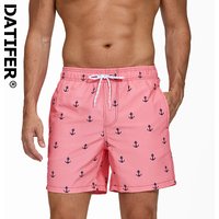 DATIFER Men's Sports Short Beachwear New Style Polyester Printing Fitness Beach Pants Surfing Swimming Trunks Bathing Swimwear