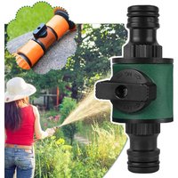 Quick Connector with Valve Garden Hose Quick Connector Water Pipe Tap Shut Off Valve Fitting Connector Watering Irrigation