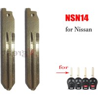 10pcs Car Key Balde for Nissan Versa Sentra Altima Tiida Maxima Replacement NSN14 Blade Uncut Flip Blank Smart Remote Key Balnk