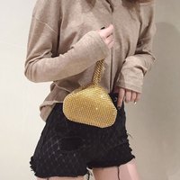 Elegant Triangle Design Glitter Imitation Rhinestone Clutch Fashion Luxury Women Handbag Mini Sparkling Wrist Purse Ladies