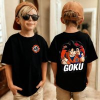 Anime Dragon Ball Kids T-shirt Son Goku Cute Cartoon Print Summer Boys Girls Loose Breathable Short Sleeve Clothing 3-12Y
