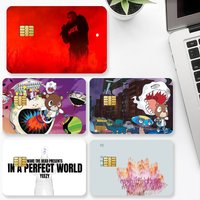 Rap Singer K-Kanye West Credit Card 4PCS Anti-scratch Waterproof Stickers for Bank Debit Decorative Protection