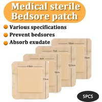 5pcs PU medical silicone foam dressing waterproof and sterile patch for bedridden patients