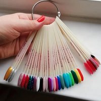 40/50pcs Clear Nature False Tips for Nail Art Display Oval/Stiletto/Square Fan Style Nail Swatch Polish Practice Manicure Tools