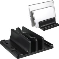 Support Vertical pour ordinateur portable de bureau, permettant de gagner de l'espace, facile à placer, accessoires informatiques, largeur évolutive, rangement de bureau