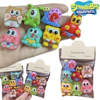 Kawaii SpongeBob DIY Resin Accessories Patrick Star Self-Production Phone Bag Pendent Figure Toy Hairpin Shoes Chain Decorative