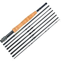 8ft 3-4wt Fly Fishing Rod, 8 Pieces Carbon Section, Light Weight, for Travel Freshwater Stream Pond Fishing
