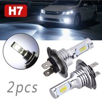 2pcs H7 LED Headlight Bulbs Lights High Low Beam 55W 8000LM 6000K Super Bright Auto Driving Running Lamps