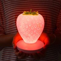 Cute Creative Strawberry Night Light Usb Bedroom Rechargeable Bedside Atmosphere Baby Feeding Sleep Eye Protection Table Lamp