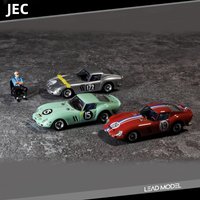 1:64,250 GTO car model with Enzo action figure and bench alloy die-cast miniature model,adult decoration,boy toy,children's gift