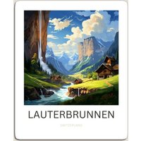 Lauterbrunnen Switzerland Magnet for Fridge Organizer Children Decor Stickers Home Kids Magnetic Colorful Baby Toy Funny