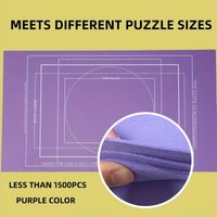 Puzzlematte, ultraweich, 1,5 mm dick, königsblaue Puzzlematte für Erwachsene, rutschfestes großes Puzzlebrett bis zu 1500 Teilen