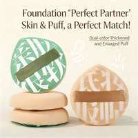 Thickened Teardrop Makeup Puff, Wet/Dry Use Air Cushion Sponge for Liquid Foundation Application Thickened Air Cushion Puff